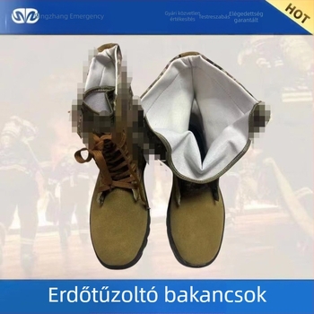 Erdői tűzoltó csizmák, magas szárú védő bakancsok, lángálló, ütés- és szúrásálló