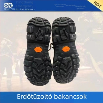 Erdői tűzoltó csizmák, magas szárú védő bakancsok, lángálló, ütés- és szúrásálló