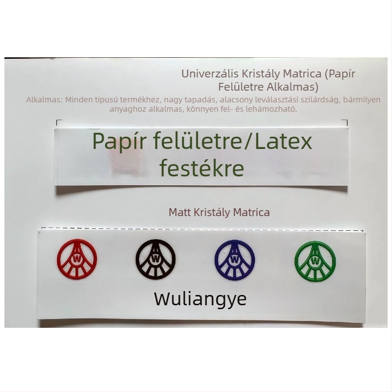 Logótranszfer matricák teacímkékhez – üreges betűkkel és fóliás kivitelben, kristályos öntapadós címkék