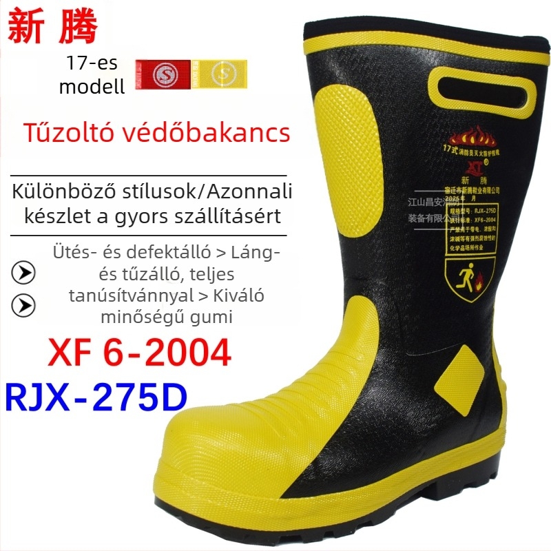 RJX-275D 17-Style tűzvédelmi védőgumicsizma, vízálló és áthatolásálló