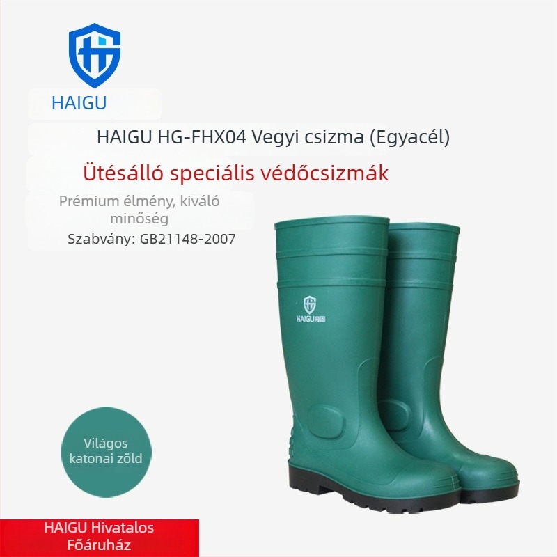 HG FHX04 Anti-ütő és vegyi ellenálló védőcsizma savak és lúgok ellen