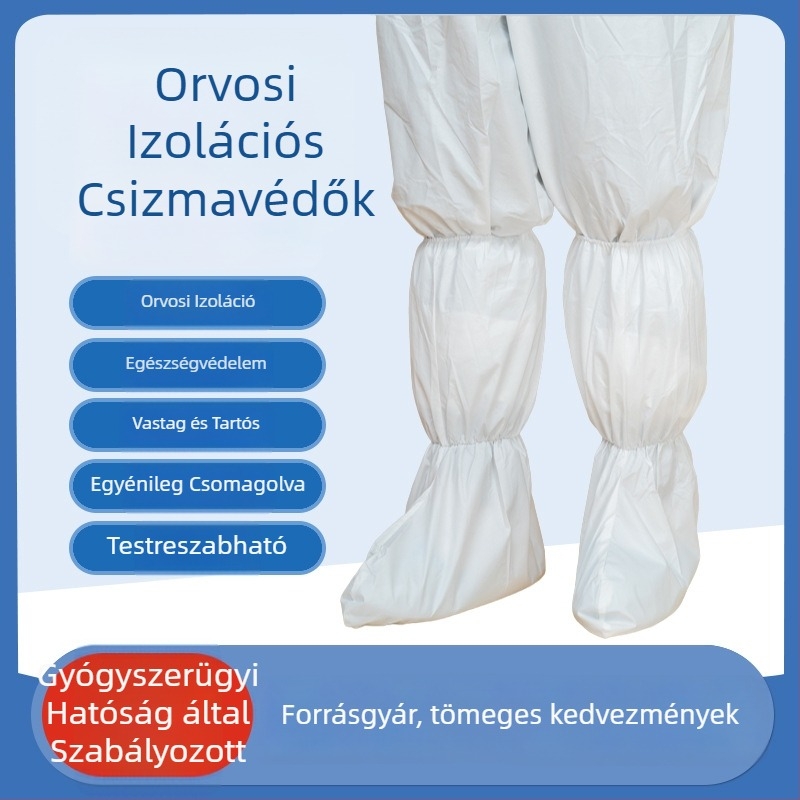Orvosi izolációs lábvédő huzat, vízálló, lélegző, antistatikus, pormentes sebészeti használatra