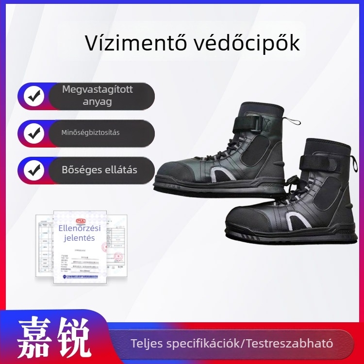 Neoprén víz- és szárazföldi mentőcipő, tűzoltó és jégmentő lábbeli