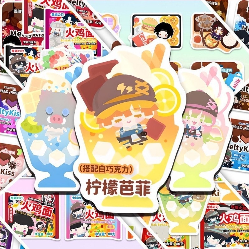 144 Demon Slayer snack matricák – kreatív 2D anime DIY matricák Muzan Kibutsuji