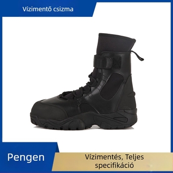Vízi mentőcsizmák, könnyűek, csúszásmentesek, vízálló munkacipők, neoprén magas szárú búvárcsizmák