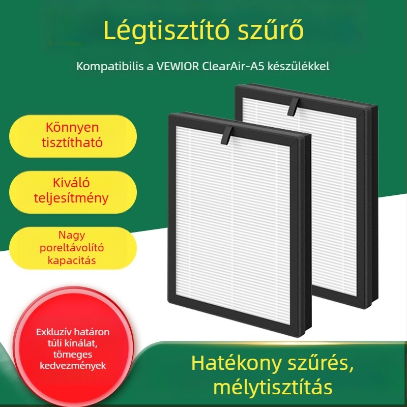 Vewior ClearAir-A5 légszűrő, HEPA aktív szén, cserélhető szűrő