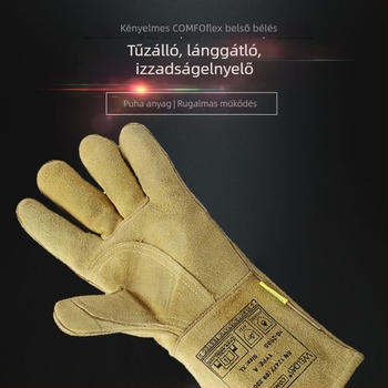 Witex 10-2000 Hegesztő kesztyű tehénbőrből, ferde hüvelykujjal, hőszigetelés és hőálló, tűzálló és lángálló, vágásálló