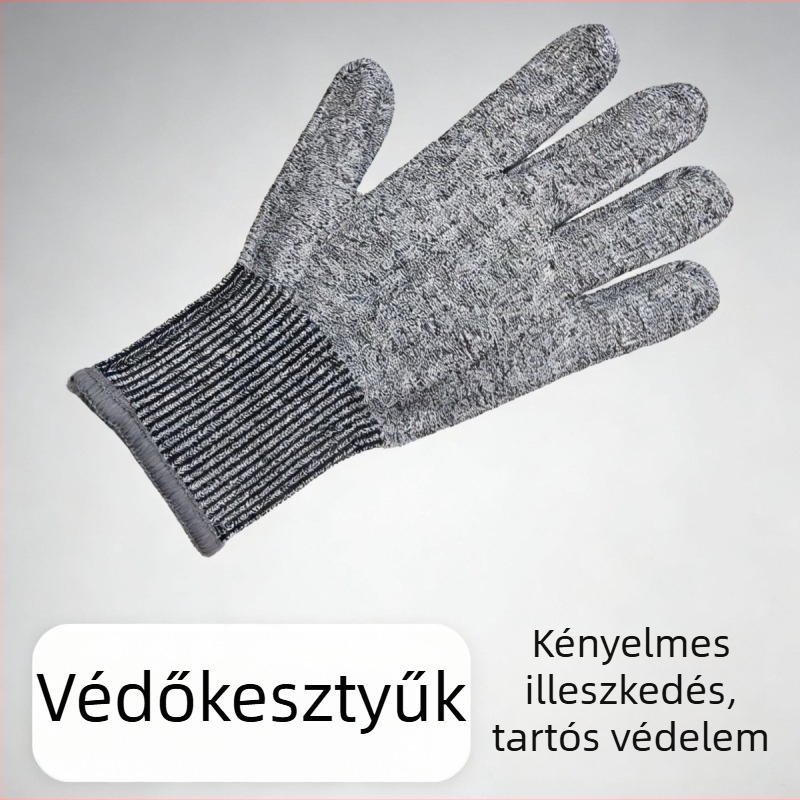 Gyerekeknek szánt 5-ös szintű vágásbiztos kesztyű, faragáshoz, faipari munkákhoz és kertészkedéshez