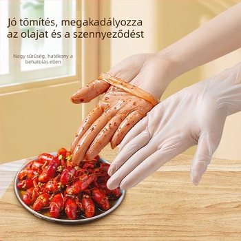Egyszer használatos PVC kesztyűk otthonra és a konyhába, védelem, masszázs és szépségszalon