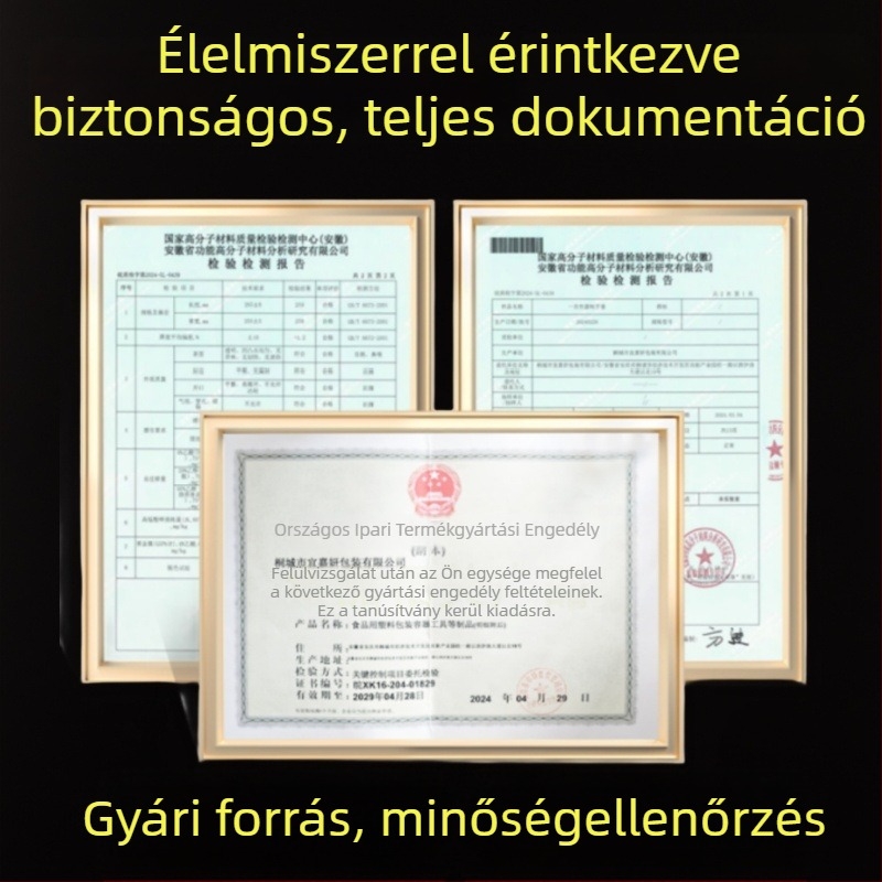 Egyszer használatos kesztyűk, élelmiszer-minőségű, vastag PE, átlátszó, kereskedelmi célokra