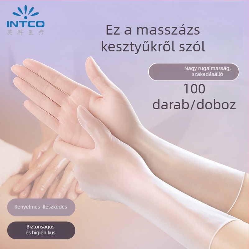 Egyszer használatos PVC masszázsgumik, ultra vékonyak, olajállóak, hát- és talpmasszázshoz, illóolajokkal kompatibilisek