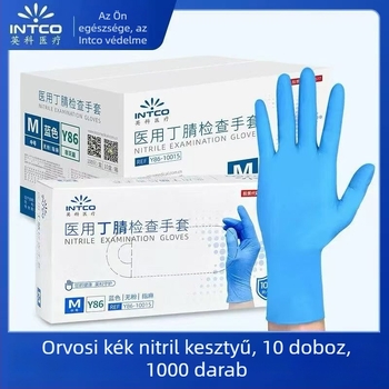 Egyszer használatos nitril kesztyűk, sav- és bázisellenállóak