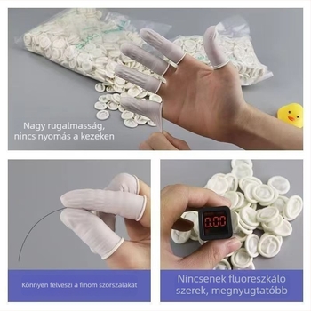 Egyszer használatos ipari latex ujjvédők, antistatikus, csúszásmentes, kopásálló