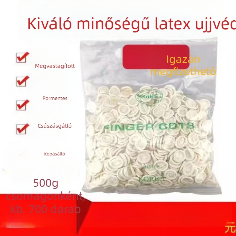Egyszer használatos ipari latex ujjvédők, antistatikus, csúszásmentes, kopásálló
