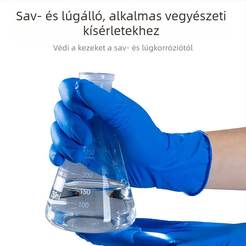 Yingke Medical Egyszer használatos nitril kesztyűk – vastított, tartós, sebészeti, vizsgálati, laboratóriumi, élelmiszer-minőségű