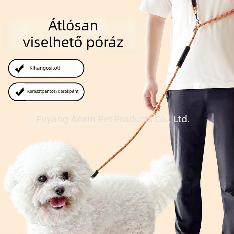 Nylonból készült kutya póráz habos párnázással, vállon át viselhető