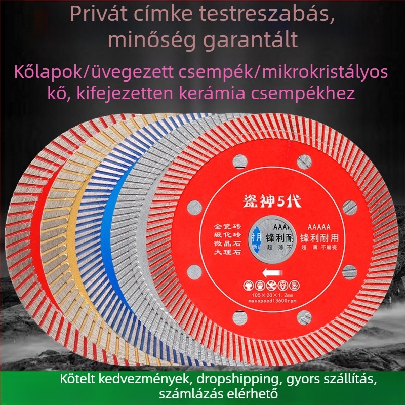 kerámia csempe vágó penge, ultra vékony, vitrifikált kőlemezekhez és márványhoz, 102/105/110 mm