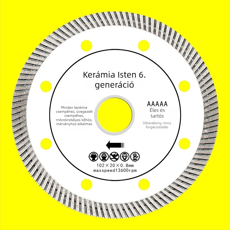 kerámia csempe vágó penge, ultra vékony, vitrifikált kőlemezekhez és márványhoz, 102/105/110 mm