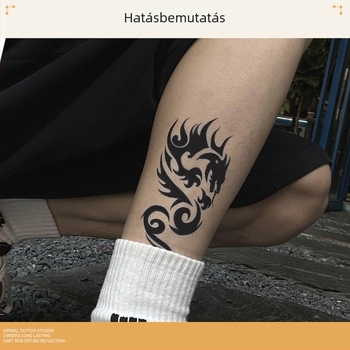 Karra szánt tetoválás matrica drakon-totem motívummal, növényi mintával, vízálló és kopásálló, személyre szabott, magas kategóriás stílus, divatos