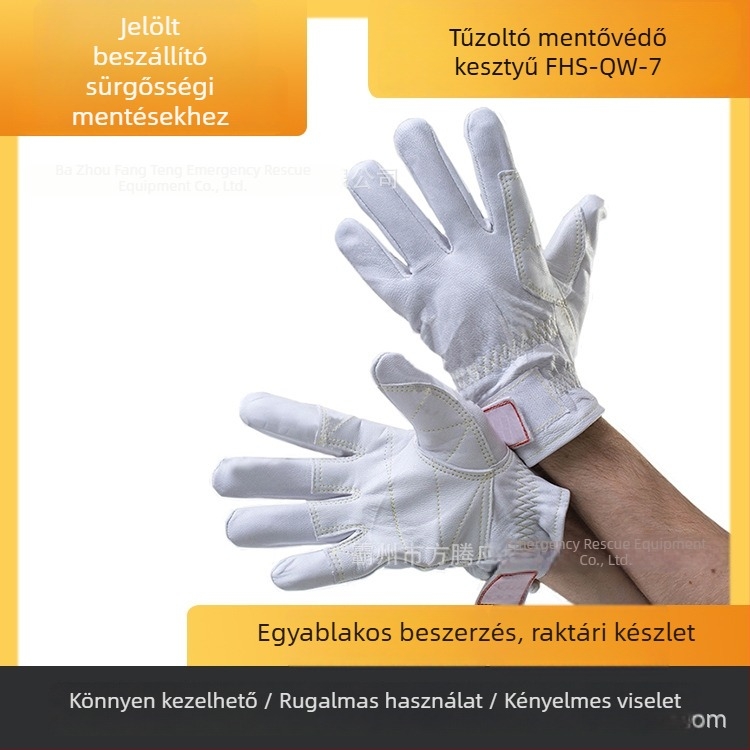 Tűzvédelmi mentő kesztyűk, könnyű bőr, szigetelt, anti-statikus, csúszásmentes