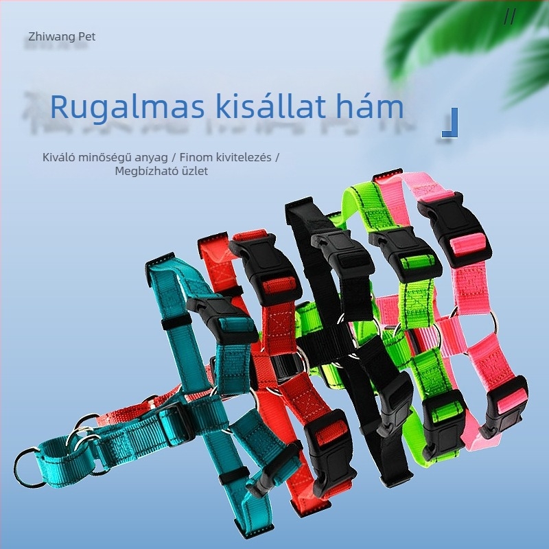 Erős mellény-stílusú kutyahám, mellkasi pánttal, vastagított és megbízható sétákhoz