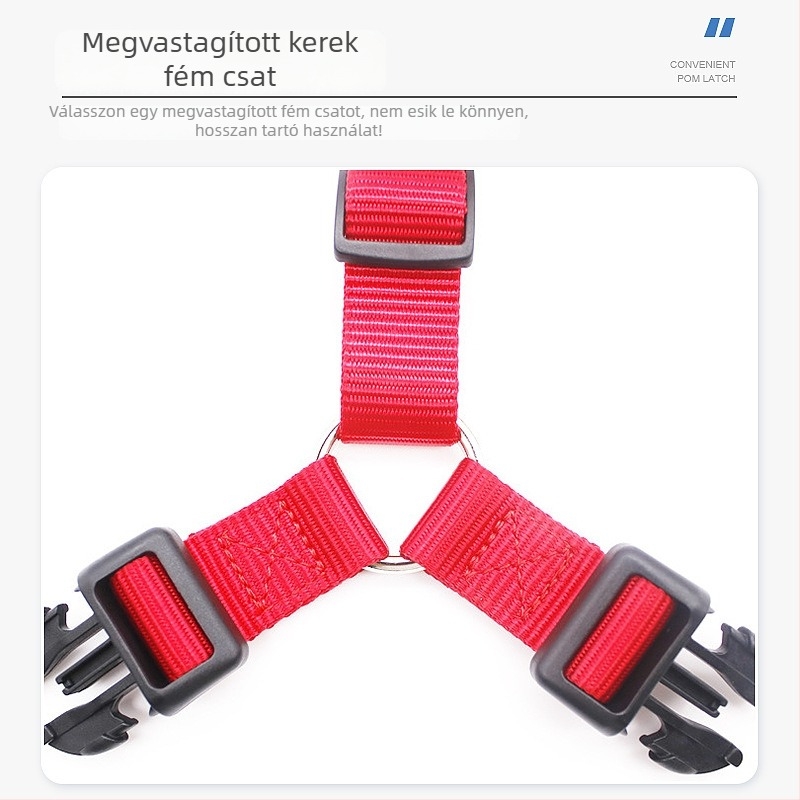 Erős mellény-stílusú kutyahám, mellkasi pánttal, vastagított és megbízható sétákhoz