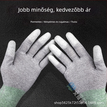 Antisztatikus kesztyű okostele javításhoz, kijelző ragasztó eltávolításához, szénszálas anyag, csúszásmentes, kopásálló, kényelmes, lélegző, ujjsapka a képernyő szétszereléséhez