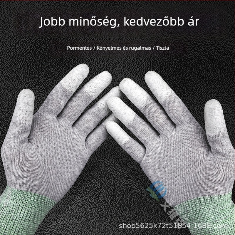Antisztatikus kesztyű okostele javításhoz, kijelző ragasztó eltávolításához, szénszálas anyag, csúszásmentes, kopásálló, kényelmes, lélegző, ujjsapka a képernyő szétszereléséhez