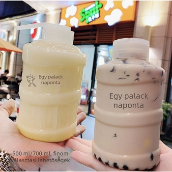 Egyszer használatos vödör alakú tej-tea üveg, citromteához, hordozható mini teás pohár