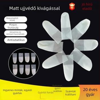 Egyszer használatos latex ujjvédők lyukakkal, fehér, antistatikus, elektronikai gyárak számára