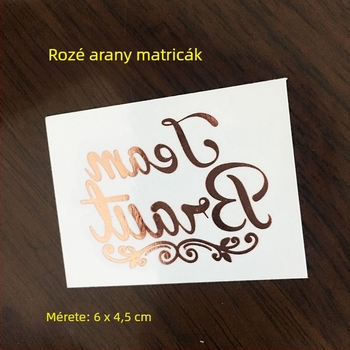 Team Bride fém tetováló matricák a lánybúcsúra – arany és ezüst fóliás