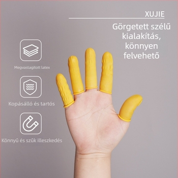 Antisztatikus egyszer használatos latex ujjvédők, pormentes, kopásálló és csúszásmentes az elektronikai ipar számára