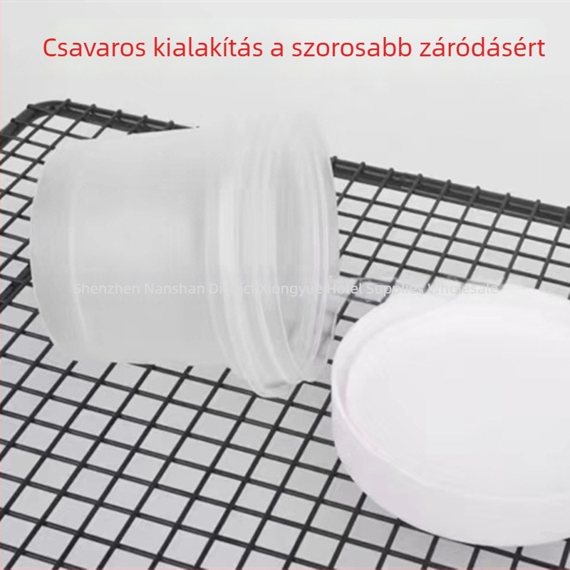 Vastagított fagylaltos pohár fedővel, lezárt műanyag pohár desszertekhez és mousse-hoz, hűtőben tárolható