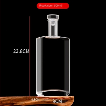Kristályfehér üvegű borosüvegek, üres, 500 ml, nagykereskedelem