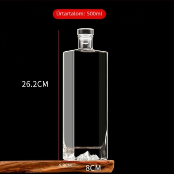Kristályfehér üvegű borosüvegek, üres, 500 ml, nagykereskedelem