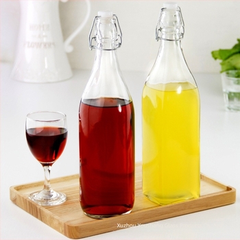 Snap-fedelésű üvegből készült enzimüveg, 250 ml; Tömített borosüveg gyümölcsborhoz / vörösborhoz, 500 ml; Olívaolaj üveg 1000 ml; Italos üveg.
