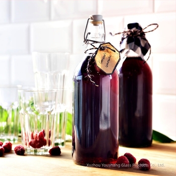 Snap-fedelésű üvegből készült enzimüveg, 250 ml; Tömített borosüveg gyümölcsborhoz / vörösborhoz, 500 ml; Olívaolaj üveg 1000 ml; Italos üveg.