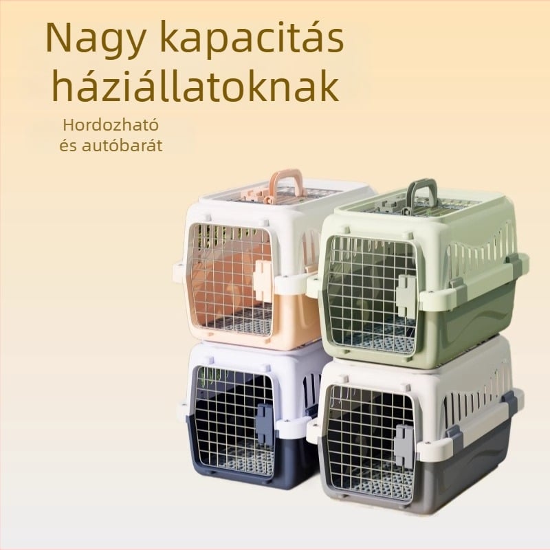 Állat szállító táska macskák és kutyák számára, hordozható repülő- és autóútra