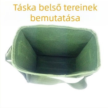 Vászonból készült szerszámtáska famegmunkáláshoz és elektromos munkákhoz, többfunkciós, vastag, több rekeszes, kopásálló vállon átvethető táska