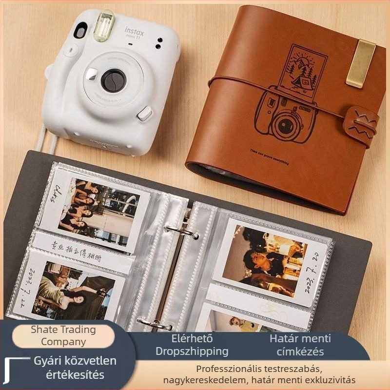 DIY 4 hüvelykes Polaroid fotóalbum nagy kapacitású tárolóval pároknak, családnak és utazásokhoz
