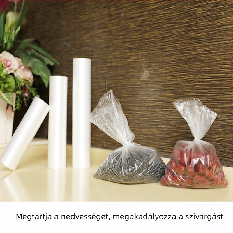 25×35 cm vastagított konyhai élelmiszer-tároló tasak zöldségek és gyümölcsök számára, egyszer használatos, perforált a könnyű nyitáshoz