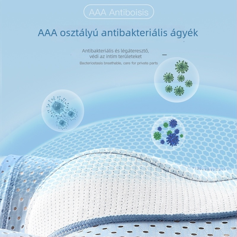 Férfi antibakteriális Ice-Silk boxer rövidnadrág hálószövésű, légáteresztő, varrás nélküli, nyárra.