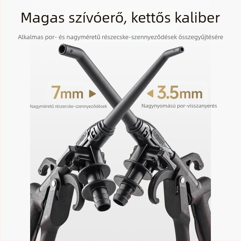 Kétfunkciós pneumatikus porfújó- és szívópisztoly varrógépekhez