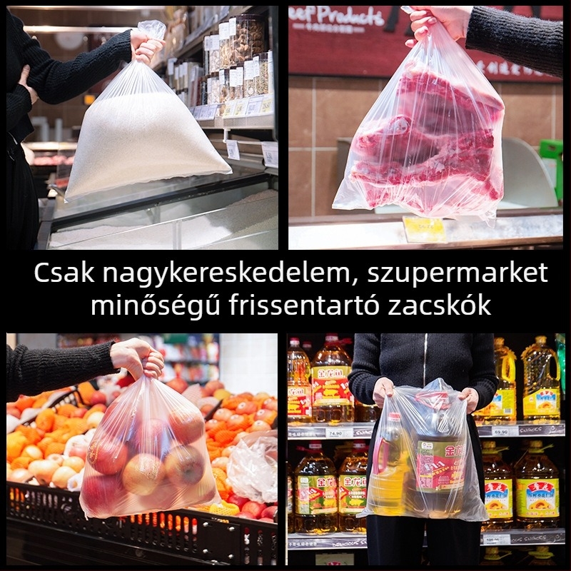 Élelmiszer-minőségű, mikrohullámú sütőben használható perforált tekercses zacskók, lapos nyílással, csomagoláshoz