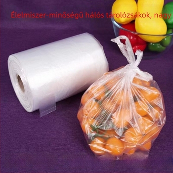 Élelmiszer-minőségű PE tasakok, kézzel hordható mellény-stílusban, vastagított, zárható a frissesség megőrzésére, mikrohullámú sütőhöz is