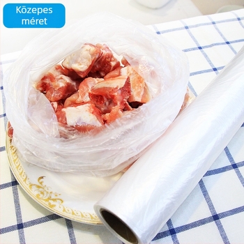 Okiss Vastagított egyszer használatos élelmiszer-tároló zacskók, folyamatos tekercs gyümölcsökhoz és zöldségekhez, sík nyílású, mikrohullámú sütőben használható