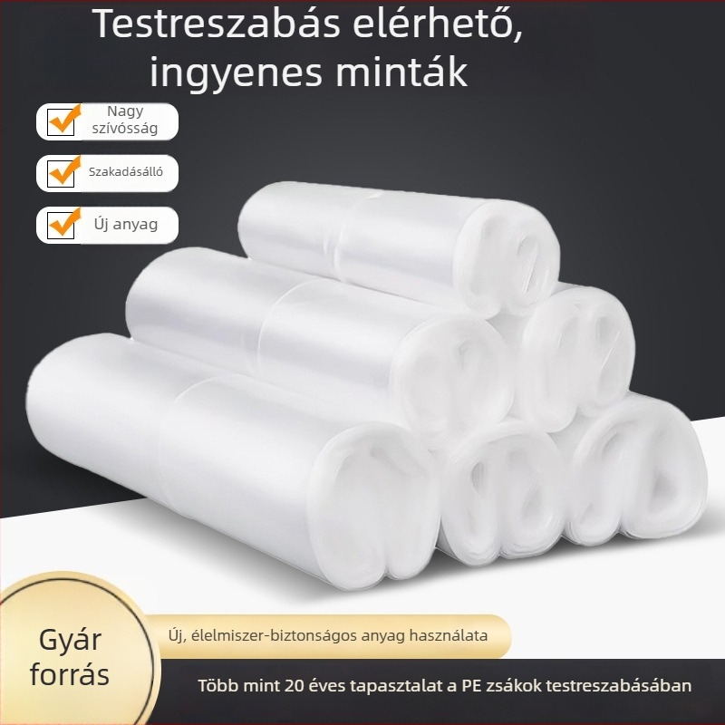 PE lapos nyitott felsőjű műanyag tasakok, élelmiszer-minőség, nagy méret, testre szabható zárású tároló- és csomagoló zacskók