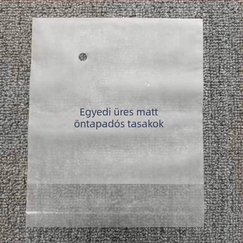 Matt, átlátszó öntapadós tasak sík nyílással, ékszerekhez, telefon-tokokhoz és digitális kiegészítőkhöz, egyedi nyomtatás