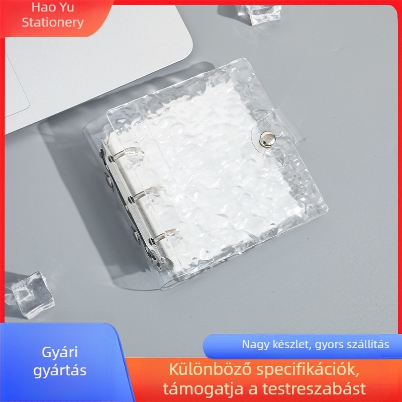 A8 víz mintás kártyaalbum háromlyukas kötés, kis kártyák és Polaroid fotók tárolására