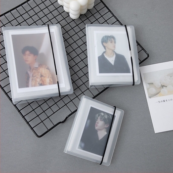 Polaroid kártyaalbum egy rácsos beillesztő oldalakkal, 3 hüvelykes átlátszó fotóalbum csillag alakú képeslapokhoz
